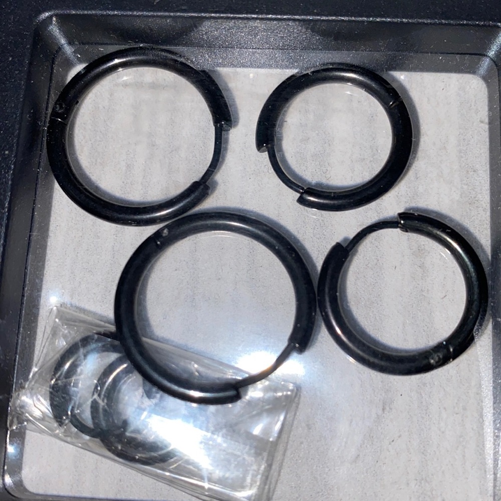 3 pair bundle- hoops and Huggies ear rings